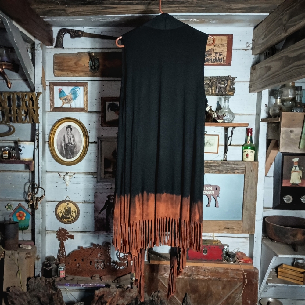 Vocal embellished western fringe vest - Picture 3 of 4